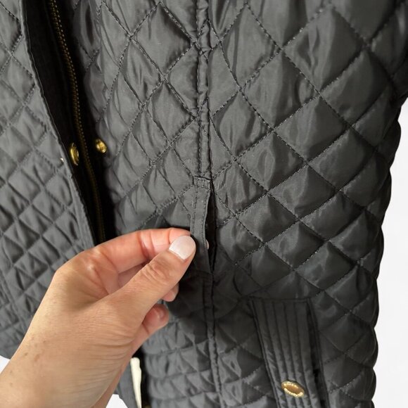 Michael Kors Quilted Black Jacket Womens Size Extra Small Preppy Winter Coat - Picture 14 of 16